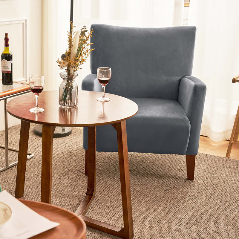 Swansboro Velvet Club Chair, Dark gray