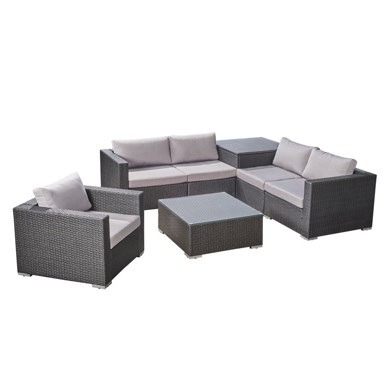 Paloalto 5 - Person Patio Conversation Set with Cushions