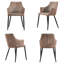 Eatonton 4 Person Dining set - a Rectangular Wooden Dining Table with Metal Legs and a Set of 4 Faux Leather Dining Chairs for Dining Room - Modern Dining Table Set-523314855