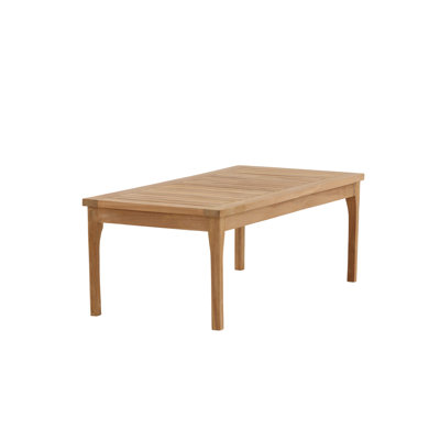 Eresus Rectangular Solid Wood Outdoor Coffee Table - 120 cm W 60 cm D