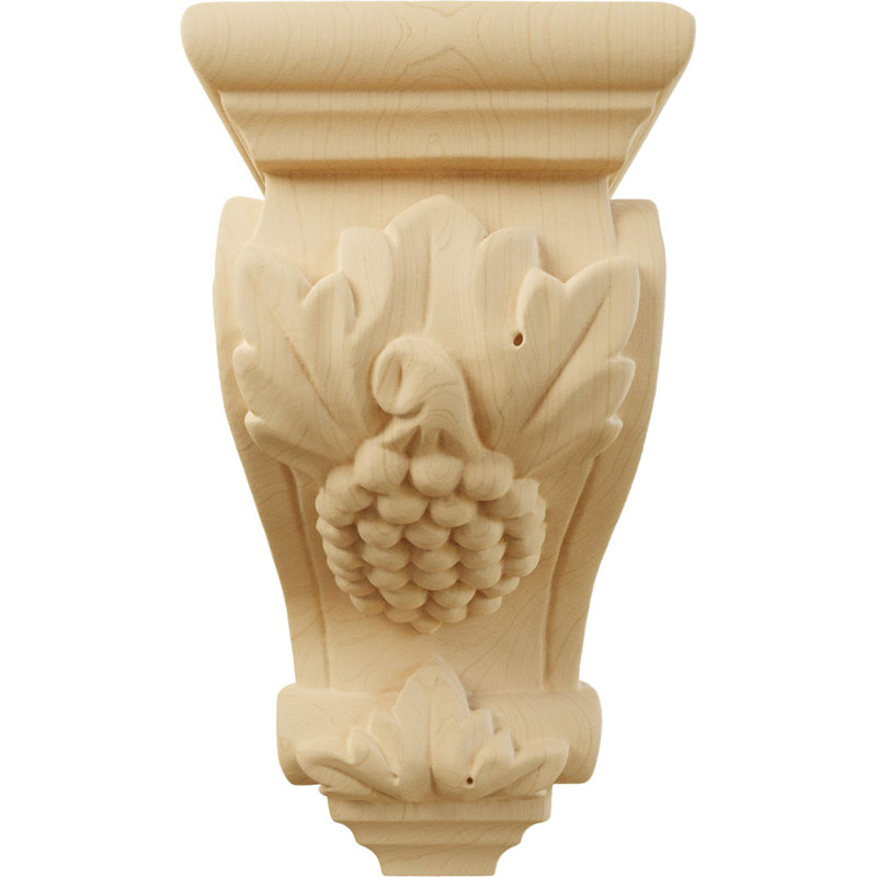 Grape Small 7"H x 3 1/2"W x 4"D Corbel, Alder