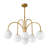 Bradrick 6 - Light Modern White Glass Globe Chandelier
