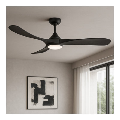 Ventilateur intelligent à DEL intégré Swell 56 po avec télécommande Hiro