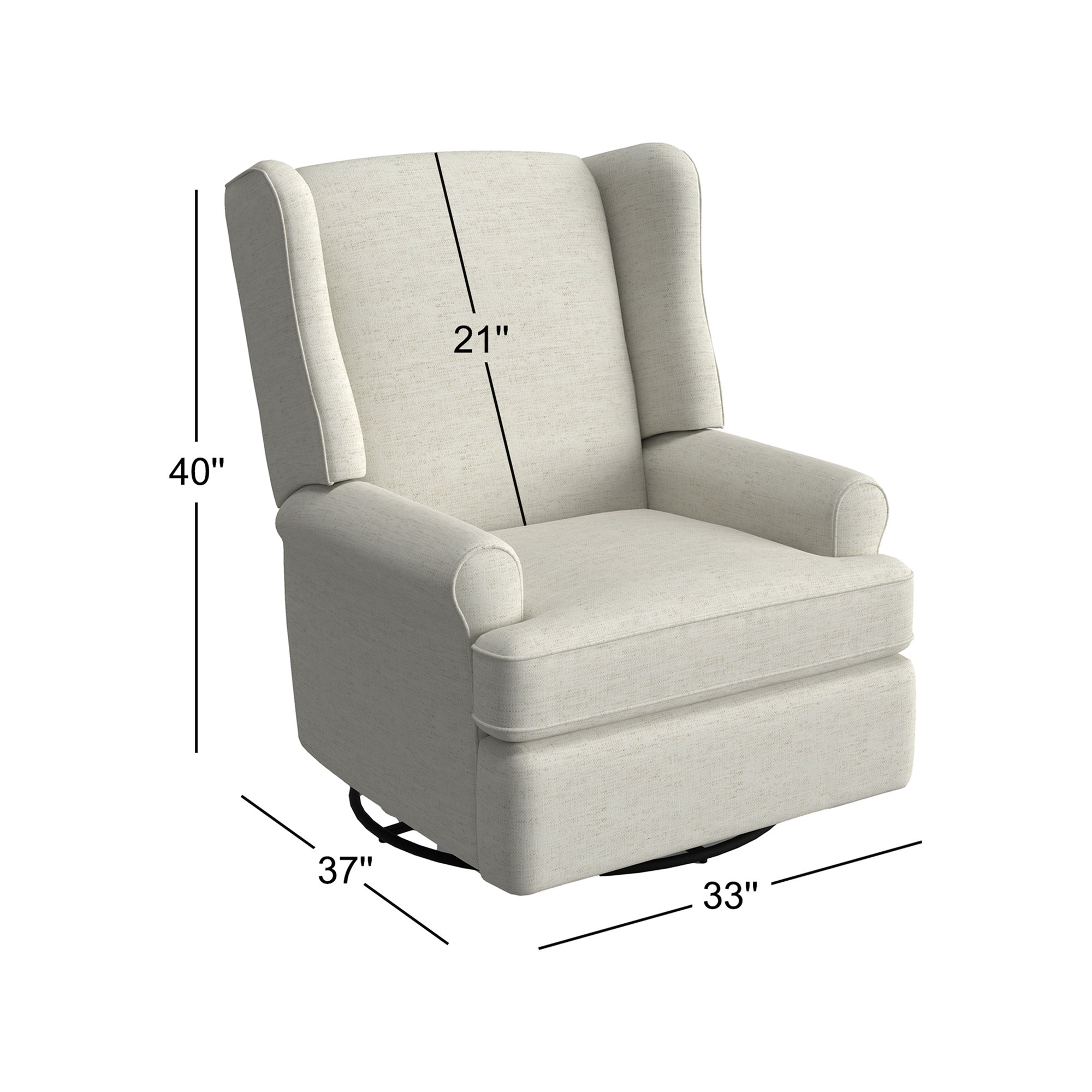 Claudina Recliner, Nomad Snow Crypton® Chenille