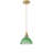 1-Light dark green glass dimmable pendant lamp