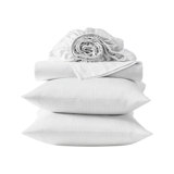 Vera Wang Etched Stripe Cotton Grey Sheet Set