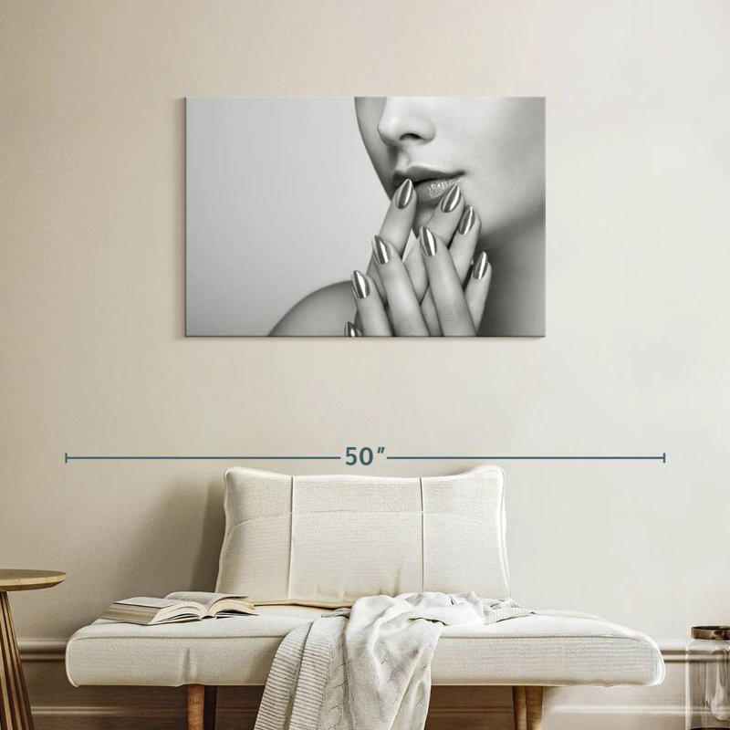 Portrait de la femme de Shobusworth, clous gris, H 24 po x l 36 po