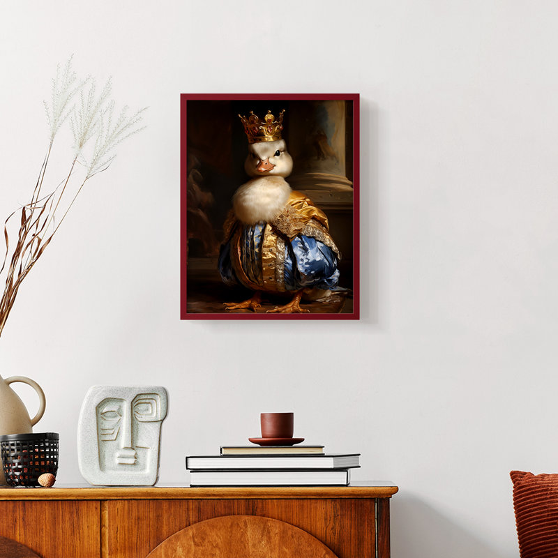 ANIMALS Series CCV III - reproduction encadrée de qualité supérieure - prête à être accrochée - aucun clou requis, Rouge