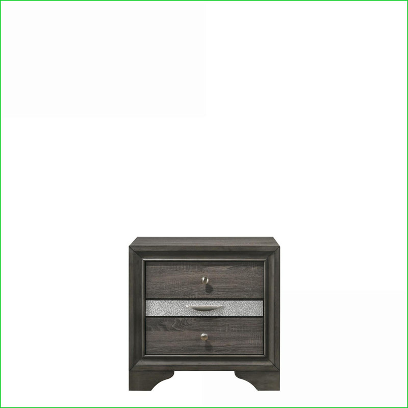 Table de chevet 3 tiroirs Naima, Gris