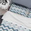 Ensemble de housse de couette contemporain à chevrons blancs et gris I-1077760964