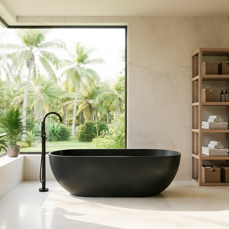 Baignoire de trempage autoportante en résine de 59 po x 30 po Ryder
