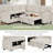 81" Corduroy L-Shaped Sleeper Sectional Sofa with Pull-Out Bed & Storage - 5-Seat Convertible Couch with USB Charging, 400LB Capacity-114407047