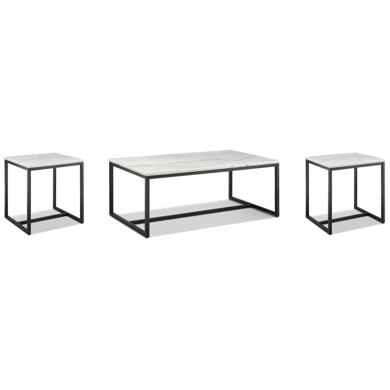 Petersburg Rectangular Cocktail Table With 2 End Table, 3 Pieces: Coffee Table, 2 End Tables