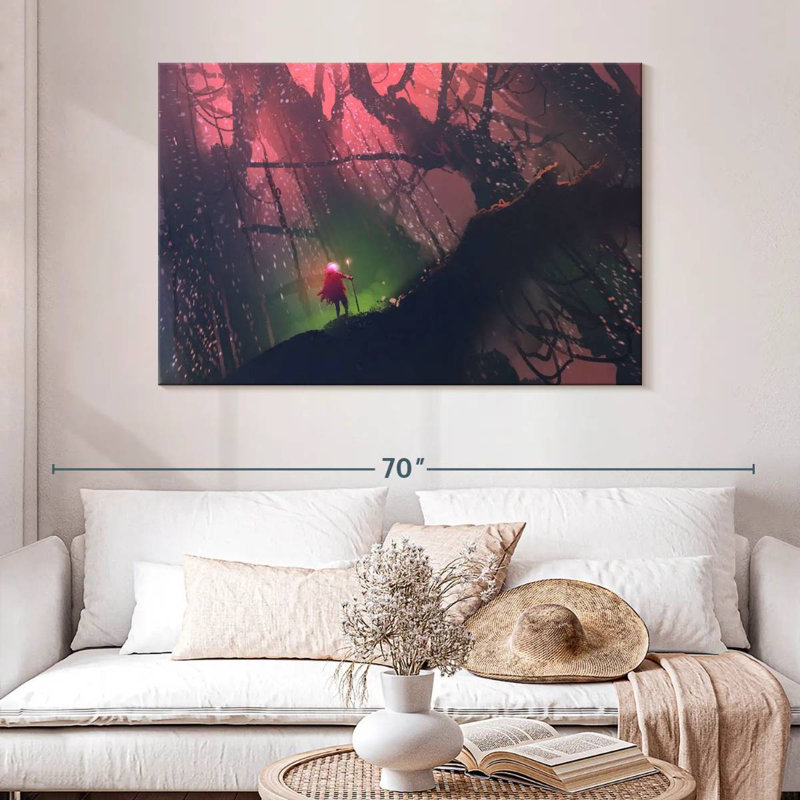 Kelan Wizard In Enchanted Forest, 16" H x 24" W