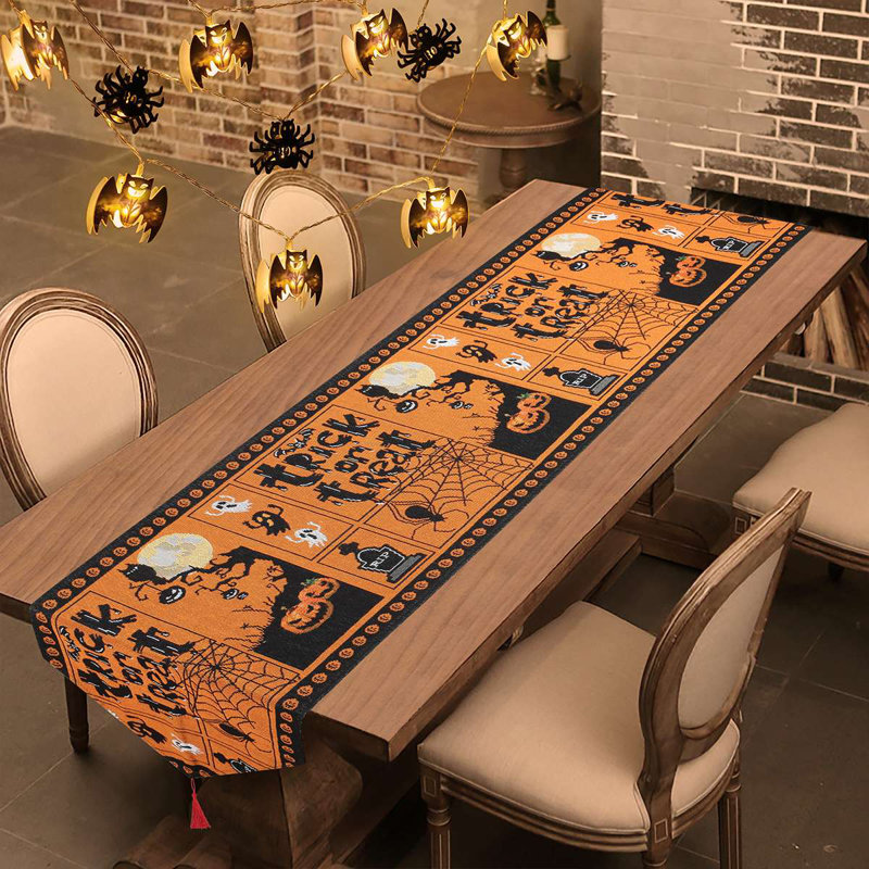 Marilyn Rectangle Halloween Polyester Table Runner