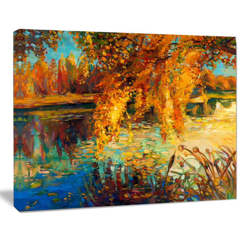 «Autumn Forest and Sky Landscape», reproduction sur toile tendue, H 30 po x l 40 po x P 1 po