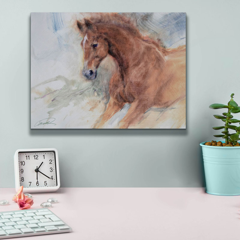 'Equine Exercise' by Robert Campbell, Canvas Wall Art, 12" H x 16" W x 0.75" D