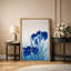 Œuvre d'art japonais iris bleu, photos botaniques élégantes, impression sur toile encadrée-123501820-123501822