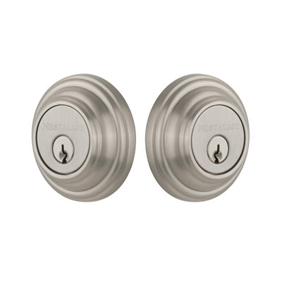 Nostalgic Warehouse Classic Rosette Double Cylinder Deadbolt