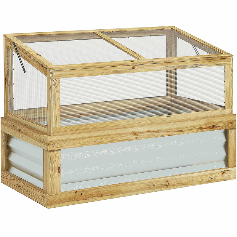 Lit de jardin surélevé avec serre en polycarbonate Outsunny