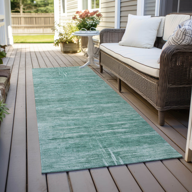 Wynesha Washable Abstract Indoor / Outdoor Rug, Runner 2'3" x 7'6"