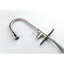 Robinet de cuisine à poignée simple en acier inoxydable, nickel brossé, robinet à 3 réglages de débit d'eau, rotation à 360 °, réglages pratiques
