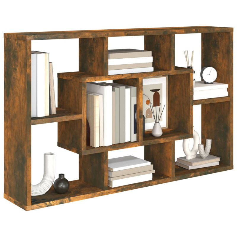 Tiffany Floating Shelf, 52.5cm H x 85cm W x 16cm D, Old Wood