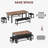 Dining Table Set for 6,Expandable Rectangular Kitchen Table with 2 Benches and 2 Stools,Industrial Wood Dining Room Set, Space-Saving Design