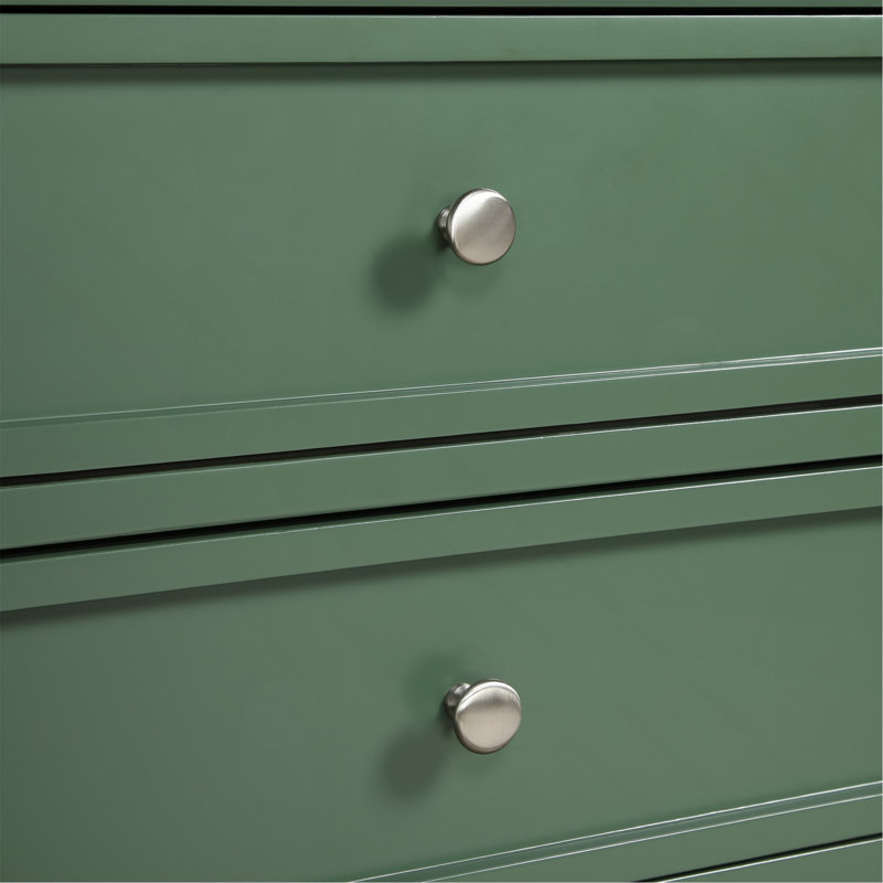 Table de chevet 3 tiroirs, Vert antique