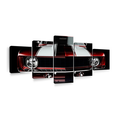 Muscle Car in the Dark - 5 pièces, reproduction sur toile tendue