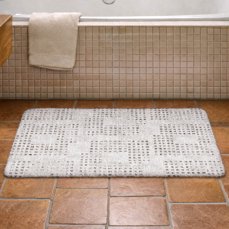 Premium Machine Washable Dream Shag  Squares Rug, 1'8" x 2'6", Beige