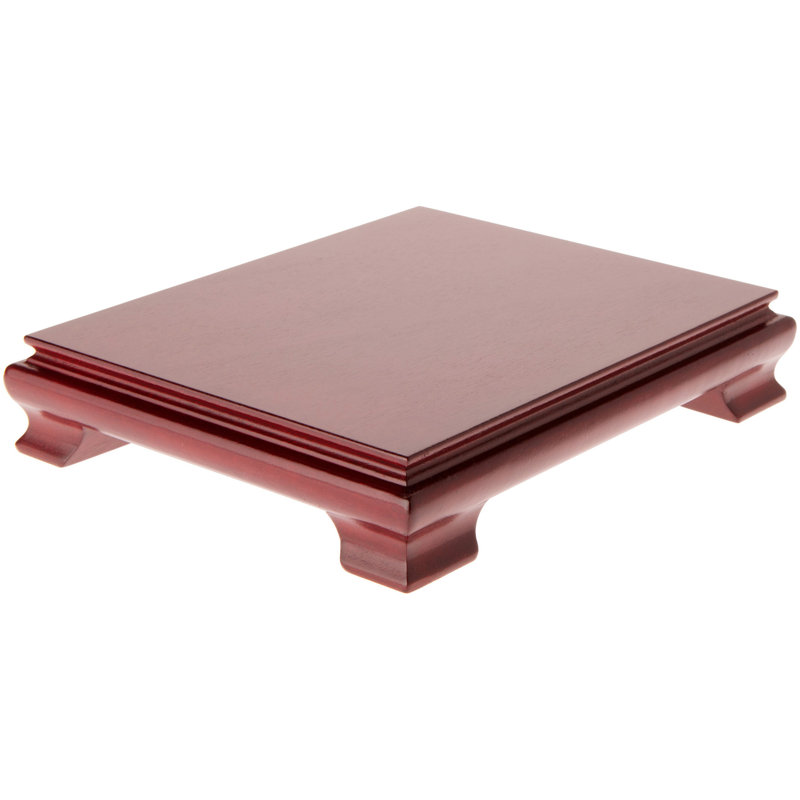 Base de présentation rectangulaire Red Wood Barrel Studio®, H 2 po x l 10,625 po x P 8,625 po, Placage de bois rouge