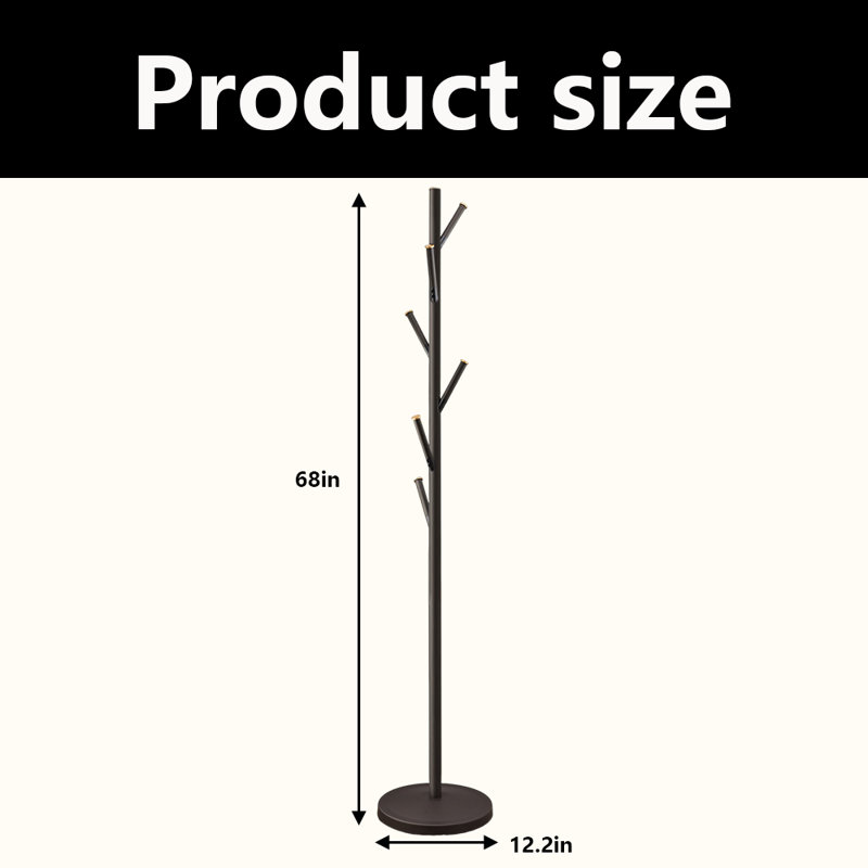 Coat Rack Freestanding, Black