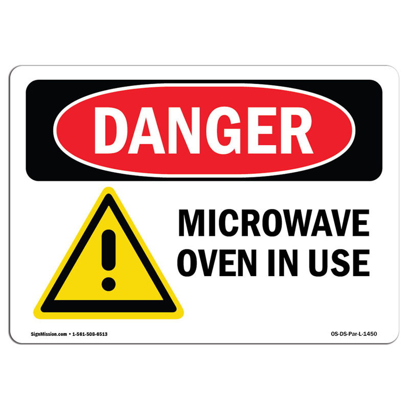 OSHA Danger Sign, 12" H x 18" W x 0.1" D