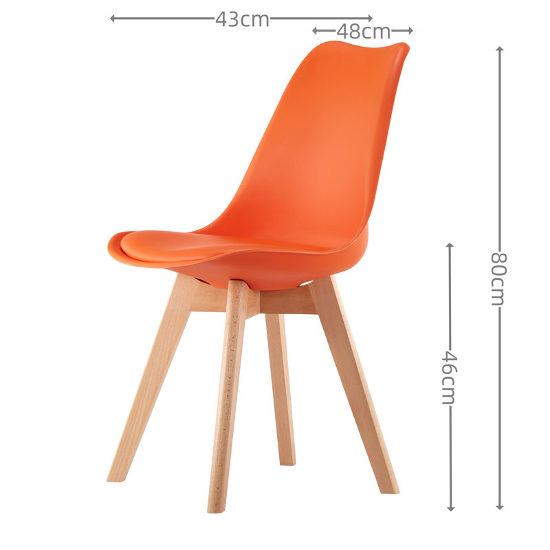 Knutsford Kitchen Dining Chair, Orange, 1