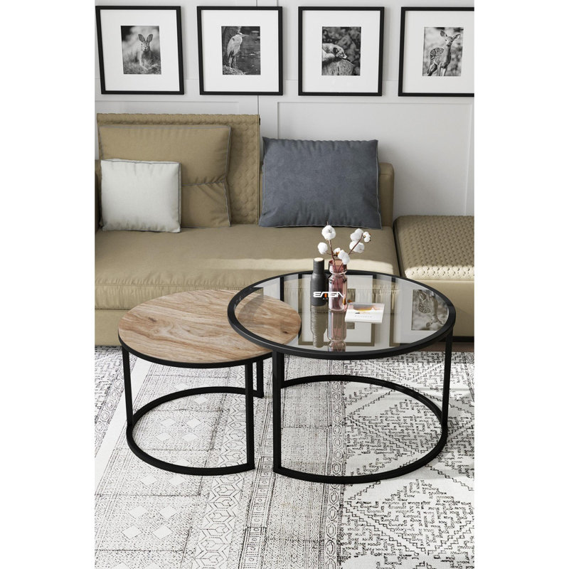 Glorias Coffee Table, Transparent/Antique Pine