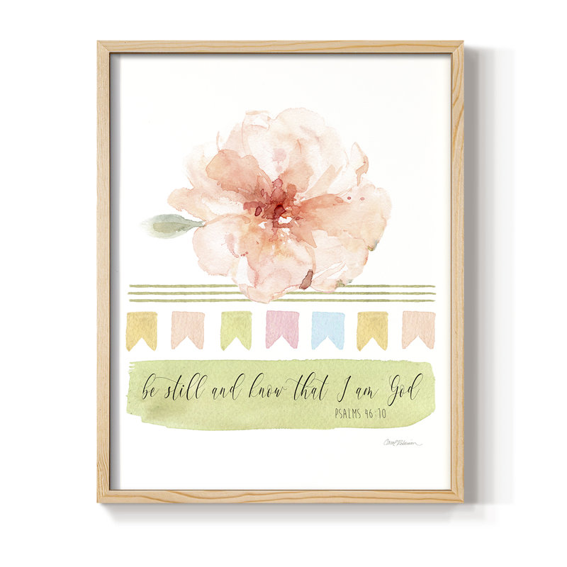 Be Still Framed Print - Solid Wood, Natural, 11" H x 9" W