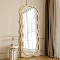 Wrought Studio Gizella Asymmetrical Wood Mirror