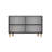 Modern Anthracite Console Table, 47.2 x 29.0 x 11.6 inches | 100% Melamine Coated Particle Board, Thickness: 0.7 inches | Stylish Geometric Design, Perfect for Entryway or Living Room, Durable & Elegant-1157126527