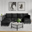 Canapé modulaire en U rembourré en chenille-2131781536-2131781541