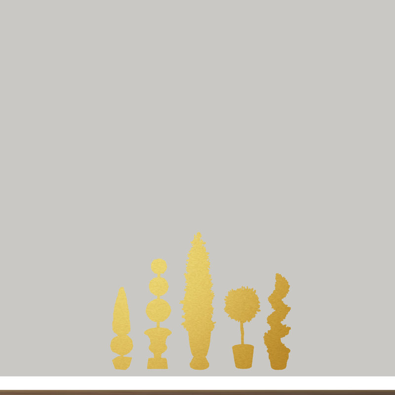 Anthonyson Plants & Flowers Wall Decal, Gold
