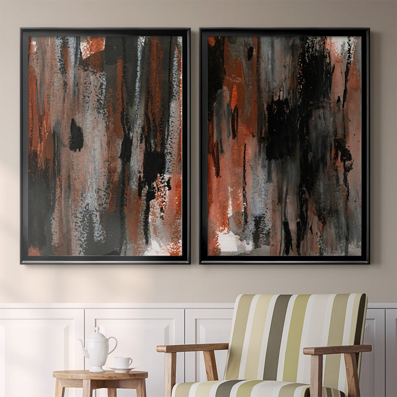 Toile encadrée de qualité supérieure Loft Pastel VII - prête à être accrochée, Noir, H 36,5 po x l 53 po