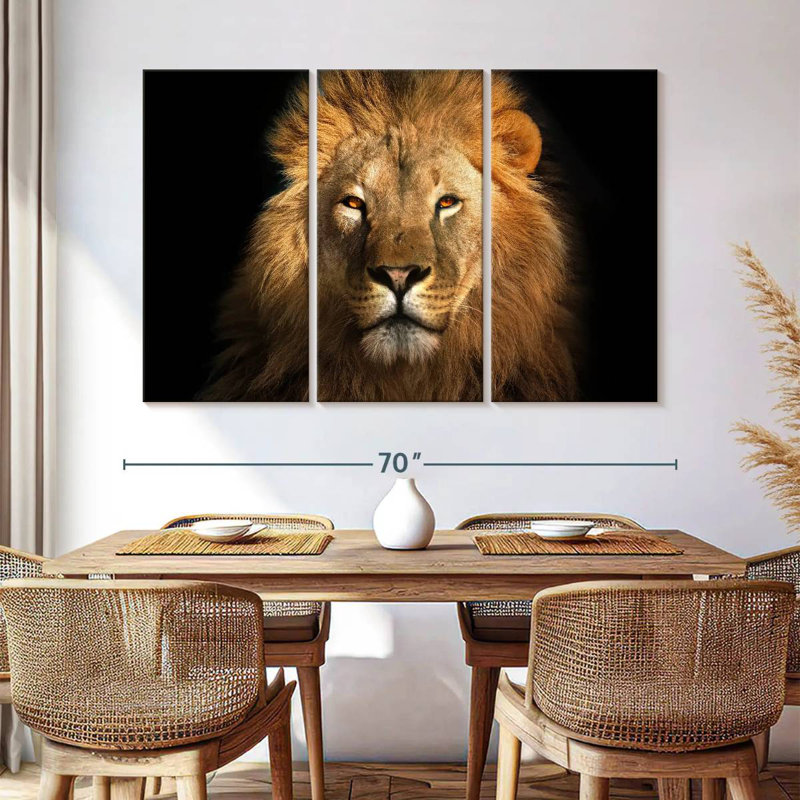 Fierce Lion Head, 42" H x 65" W