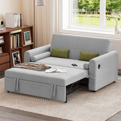 3 Seater Linen Sofa Bed