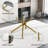 Rectangular Glass Dining Table With  0.39" Tempered Glass Top