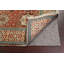 Tapis mamelouk unique en laine teint à la main orange / rouille / bleu / beige de conception unique 6 pi 2 po x 9 pi 3 po