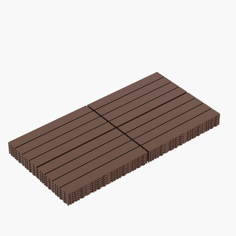 Carreaux de terrasse pour patio 2 pi, Brun-rouge