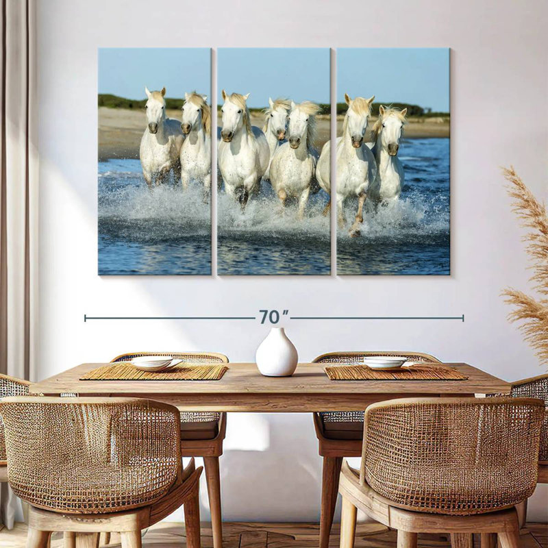 7 Horses, 42" H x 65" W