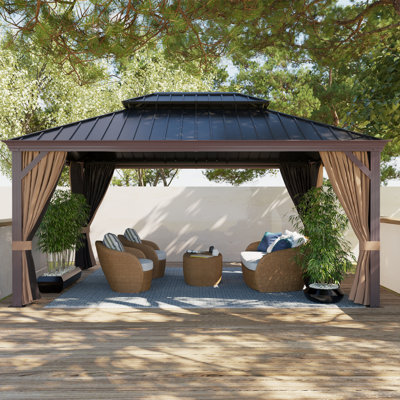 16 pi L 12 pi. D Pavillon de jardin en acier