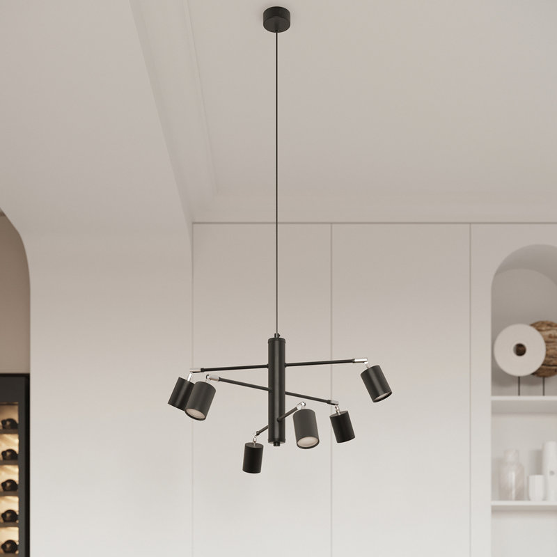 Lemmi Steel Flush Mount, Black, 100x24x20 cm, 4 Lights